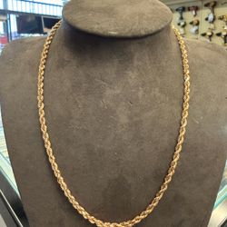 10KT Rose Gold Rope Chain 41708-1