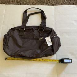 Scarleton Porter Shoulder Bag Brown And Silver Buckles Gym Gear Outfit Casual