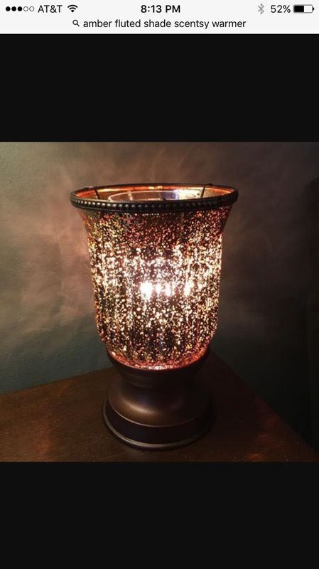 Amber fluted shade scentsy warmer