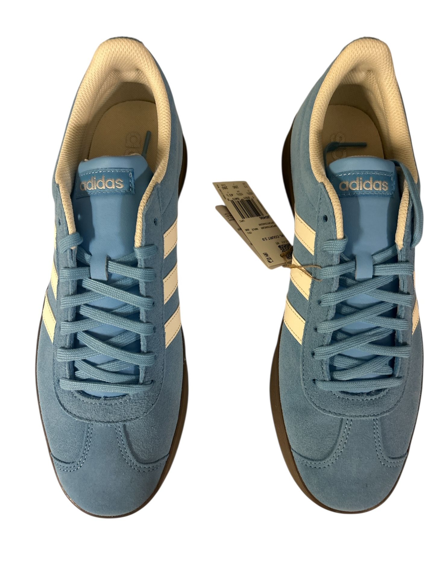 Adidas VL Court 2.0 Semi Blue Burst Suede Top Sz-10