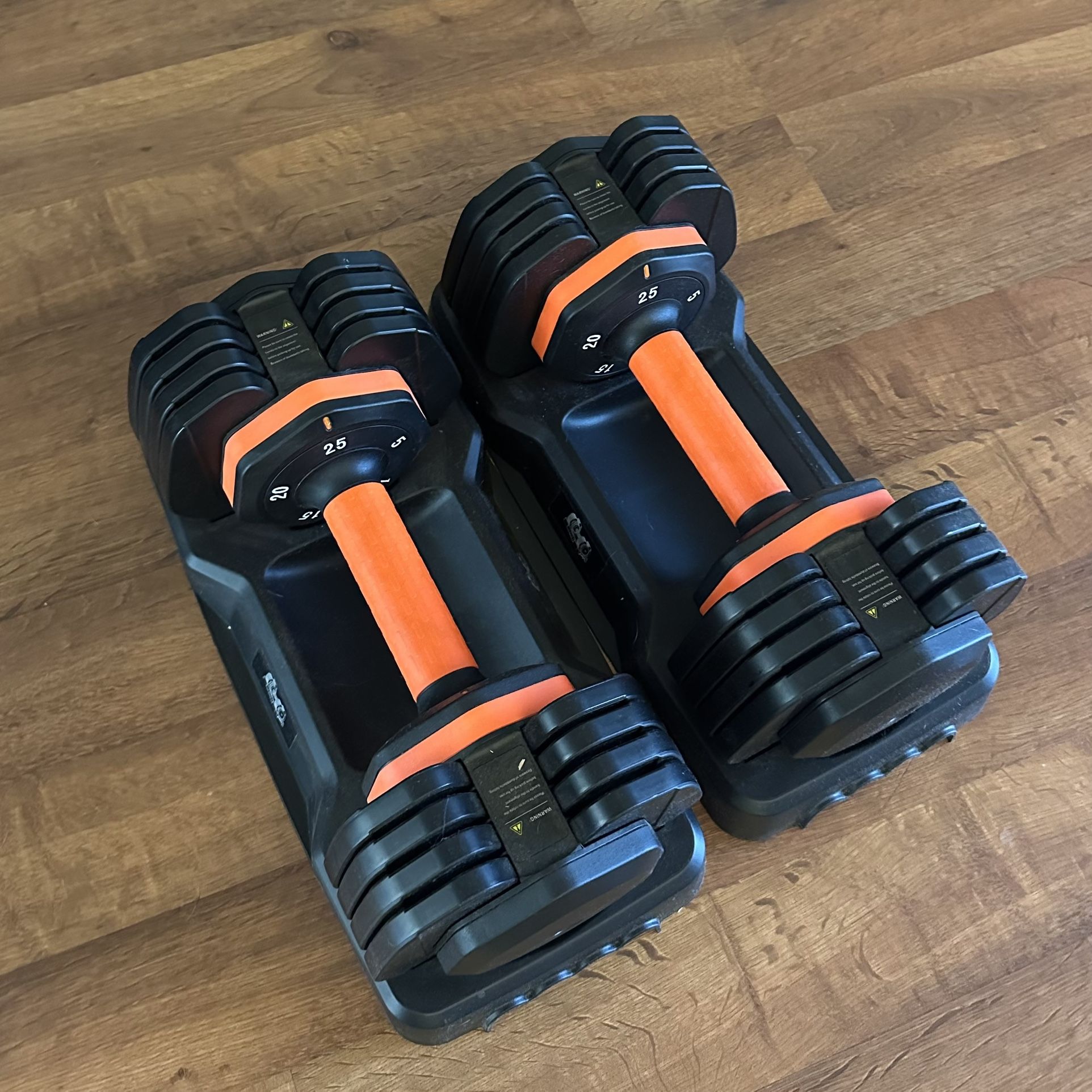 Adjustable Dumbbells Pair (25lbs Each)