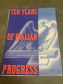 Vintage Brochure Ten Years of Italian Progress 1933 Worlds Fair Chicago Thumbnail