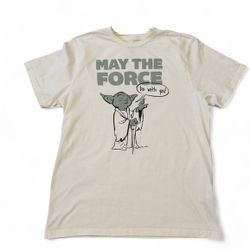 Disney Parks Star Wars Yoda May The Force Be With You cotton T-Shirt