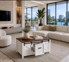 NEW coffee table with cooler
