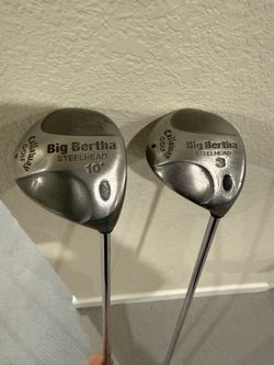CALLAWAY GOLF Big Bertha Steelhead 10°Driver & 3 Fairway Wood BOTH $30