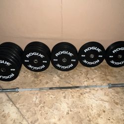 Rogue Bumper Plates & Barbell