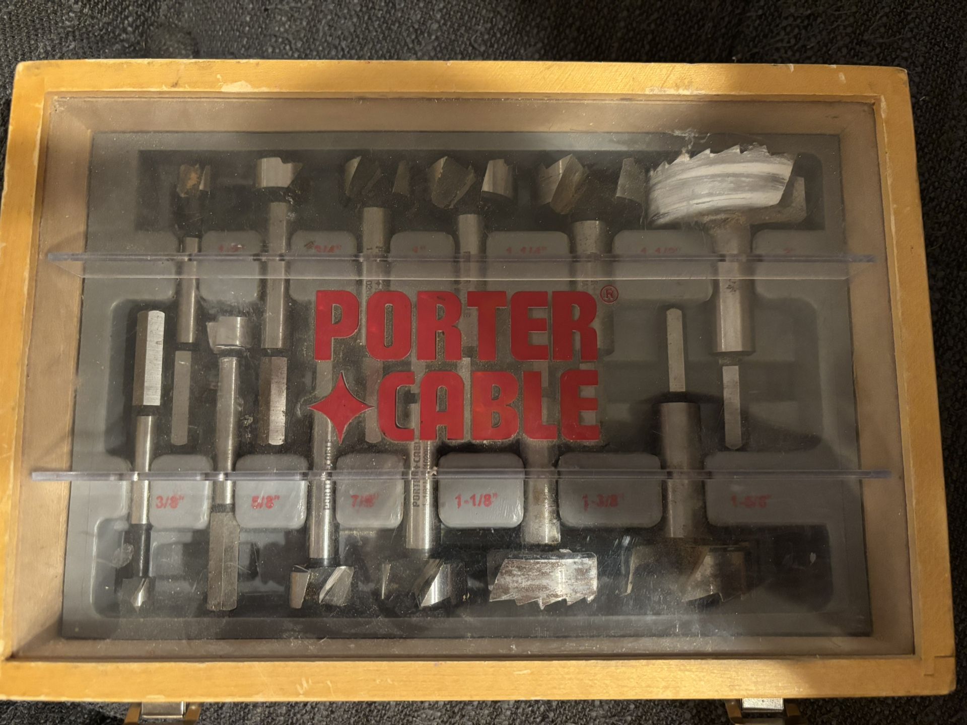 Porter Cable Forstner 12 Bit Set No Spin Shank 3/8" to 2"