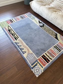 Post modern Memphis design style wool rug