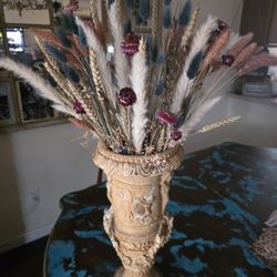 Large vintage decorative vase perfect for interior designers, home staging, and statement dé