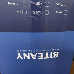 Brand New Dual Layer Memory Foam Mattress Topper for Pain Relief with 2X Support, 2" Fluffy Pillow Top Queen Mattress Topper Plus 2" Odor-Free Cooling