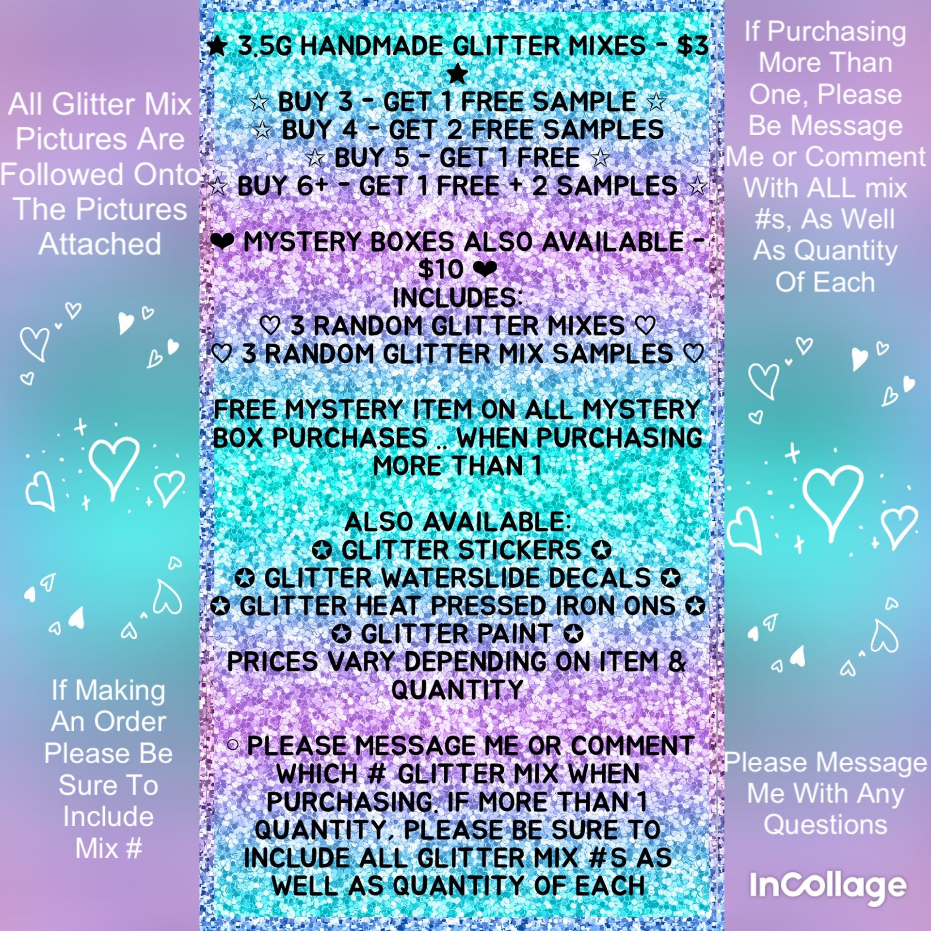 Assortment Of Glitter Mixes