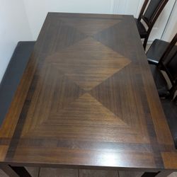 Dining Table, 4 Chairs And Bench