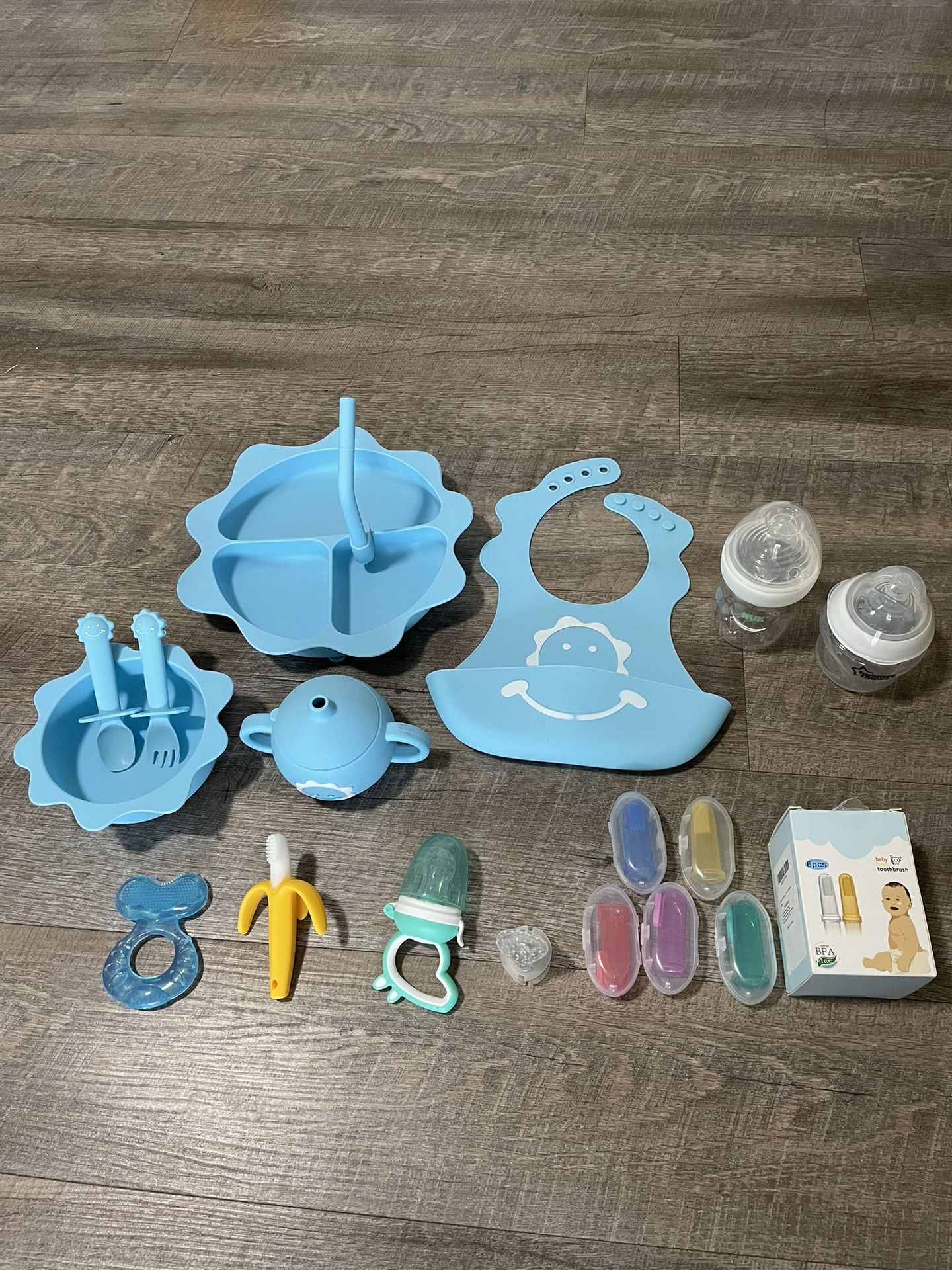 Baby Feeding Set With Tether For Baby 3+ Months