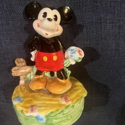 Schmid Ceramic Disney Mickey Mouse Musical Souvenir