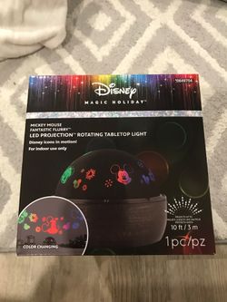 Disney Mickey Mouse Holiday Christmas LED projection rotating FULL COLOR light