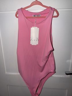Pink Zara Bodysuit Top NWT