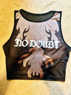 No Doubt crop top w/ sheer back