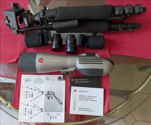 High-quality Leica APO-Televid 77 monocular with Manfrotto 440-441 Carbon N'One tripod