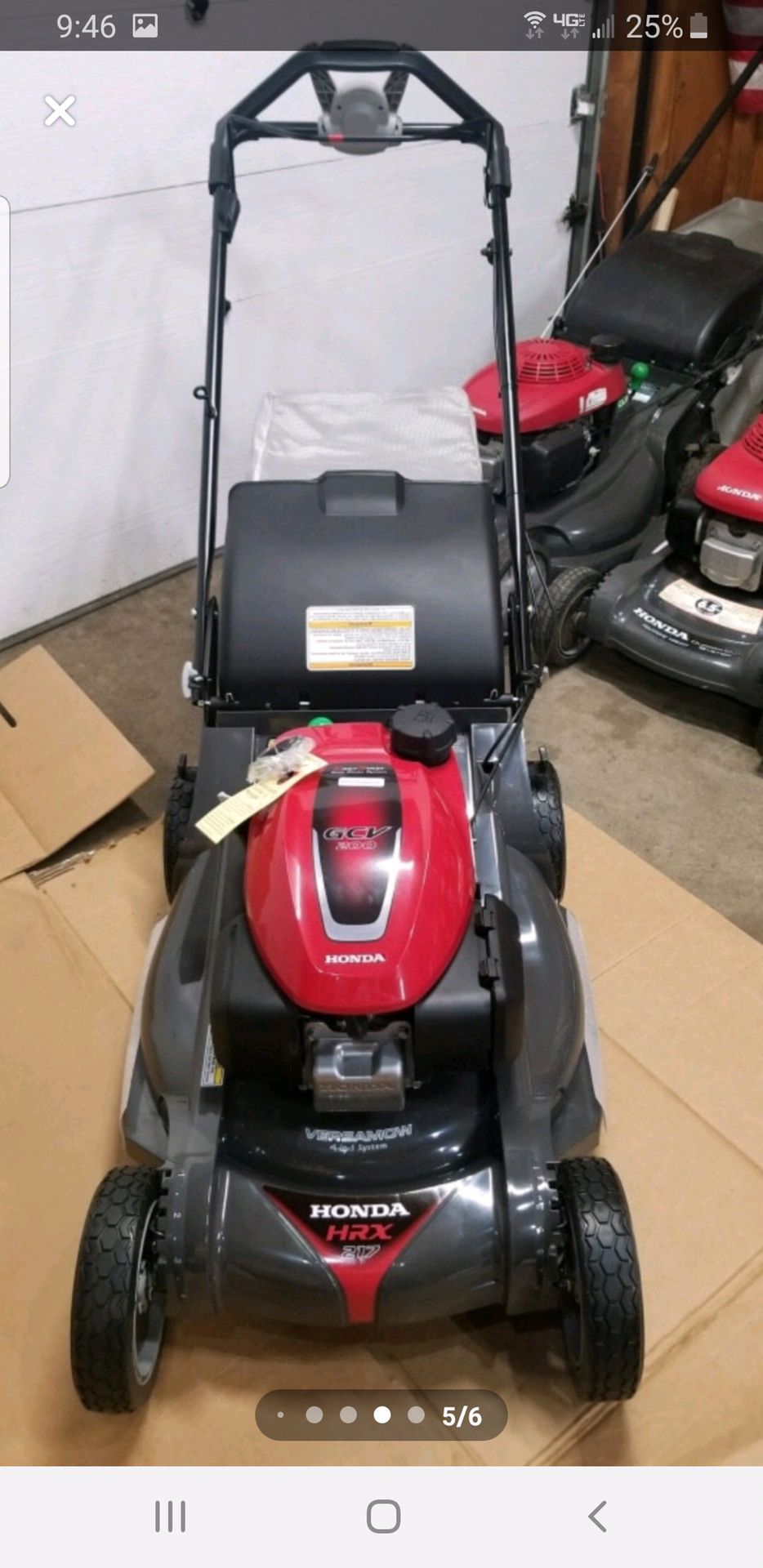 2020 Honda HRX217VKA lawnmower. $550. Warranty included.