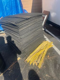 Gym- weight room interlocking rubber flooring.