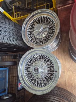 8x15 chrome wire authentic vette rims