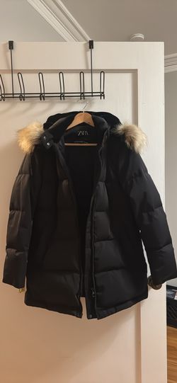 Zara Down Puffer Jacket | Thermal Edition | Black | Size S