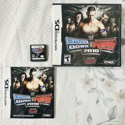 Smack Down Vs Raw 2010 NintendoDs Complete In Box Clean Tested Working