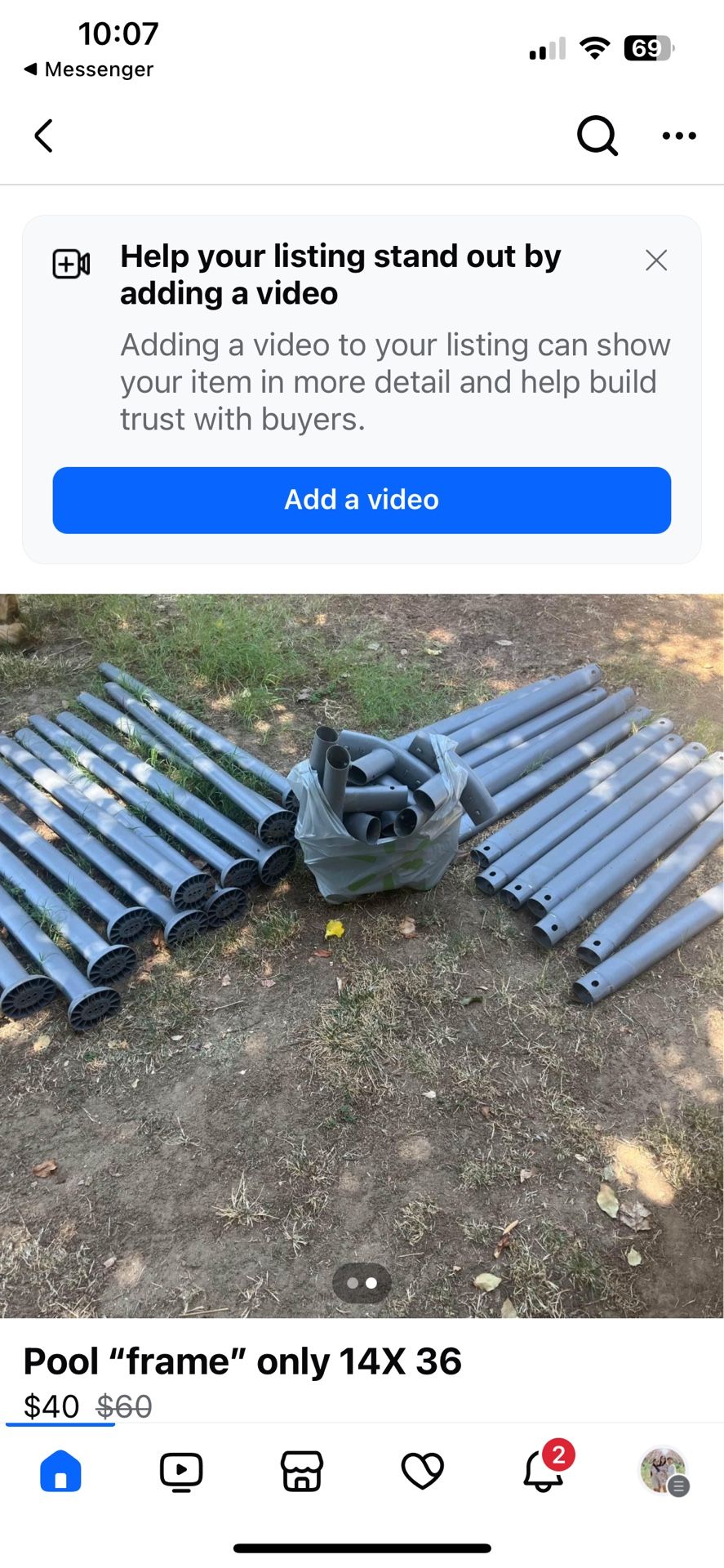 Pool Frame Only