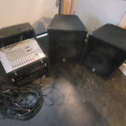 Sound System- Mixer, Amp, Rack And Speakers