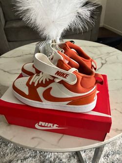 Nike Court Borough 2 Mid/ Orange Leather NEW