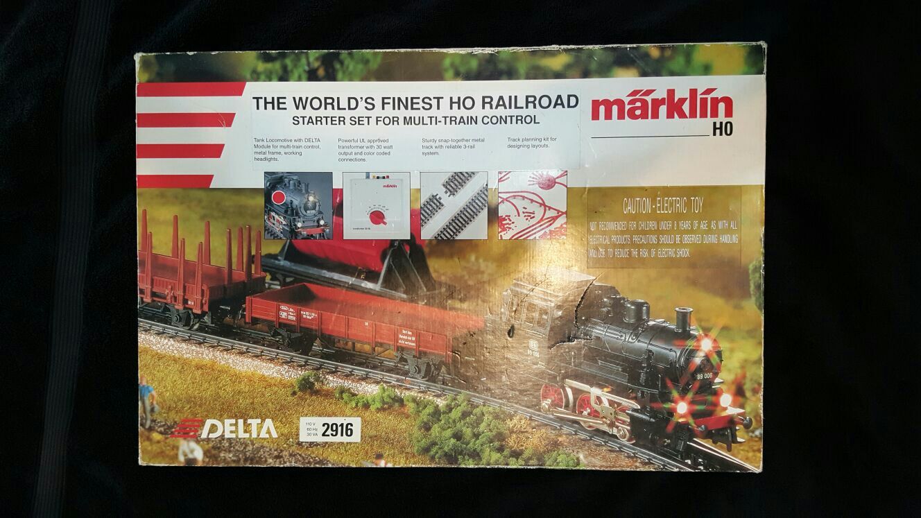 MARKLIN HO COMPLETE STARTER DELTA FREIGHT TRAIN SET 2916 - MINT OBLNC.-DB