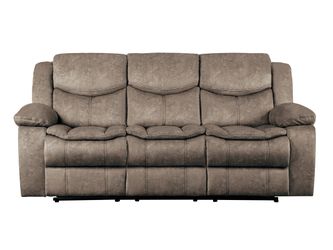 Bastrop Brown Double Reclining Sofa