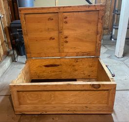 Large wooden storage crate
