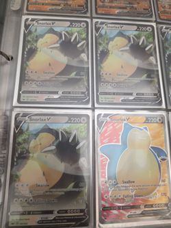 4 snorlax and 1 snorlax vmax