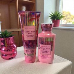 Bath & Body Works Costa Rica Pink Pineapple Sunrise 2-pc. Set FULL SIZE