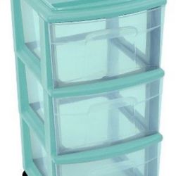 Room Essentials® Room Essentials 3-drawer medium cart - blue/pink