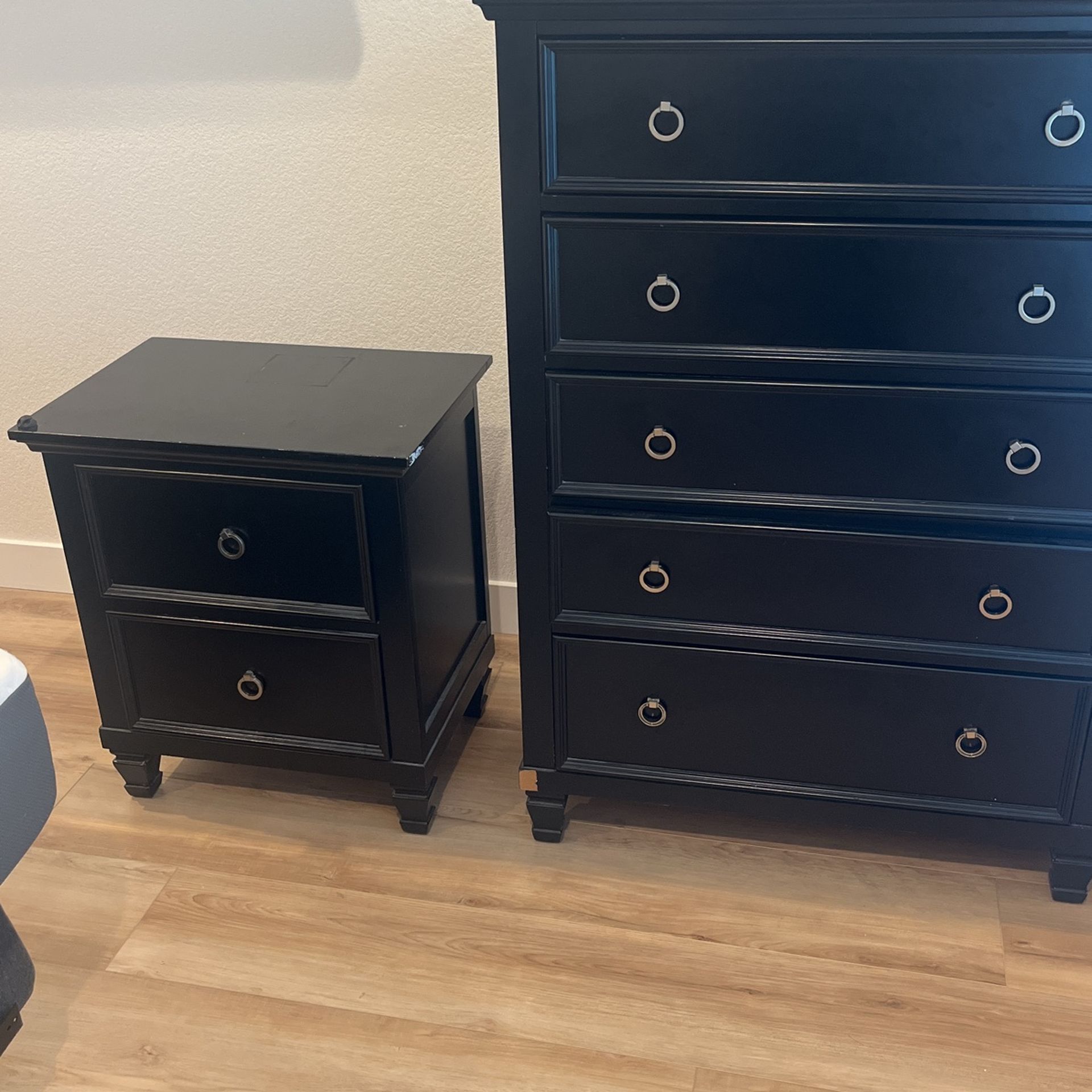 dresser and night stand