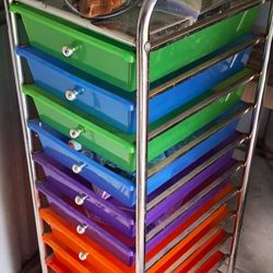 Colorful Rolling Drawer Cart – Must Go ASAP