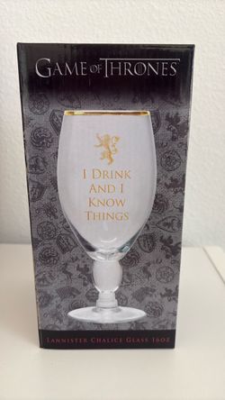 Game of Thrones Lannister Chalice Glass 16oz