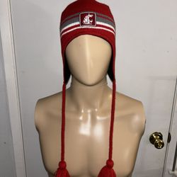 Columbia Washington State Cougars Logo Red Beanie Hat Adult Omni Heat Thermal