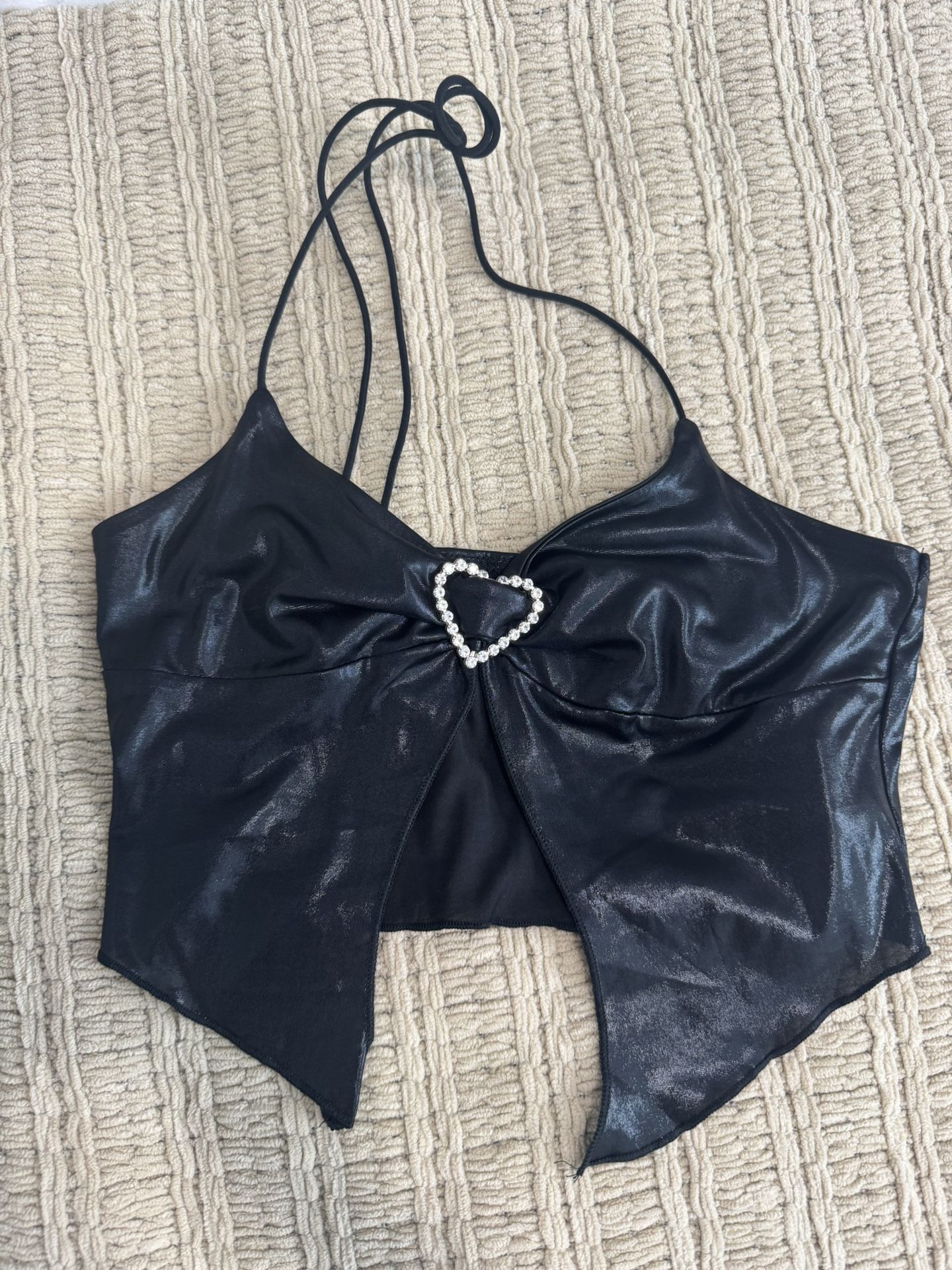 Black Halter Top Size Xs