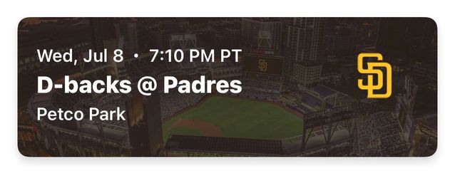 Padres DBacks 7/8 Wednesday