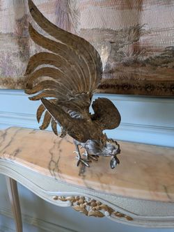 Vintage Italian Metallic Rooster Home Decoration