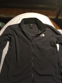 grey north face jacket