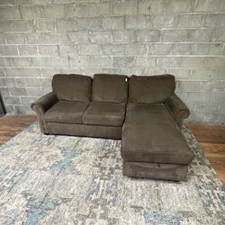 Brown L Shaped Sectional Couch “WE DELIVER”