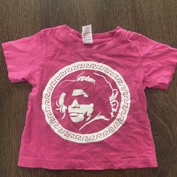 Girls Pink T Shirt Size 12 Months #9
