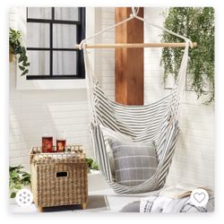 Indoor/Outdoor Target Striped Swinging Chair