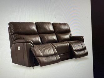 Leather Lazy Boy Sofa With Power Recliners $1200 Free Delivery 