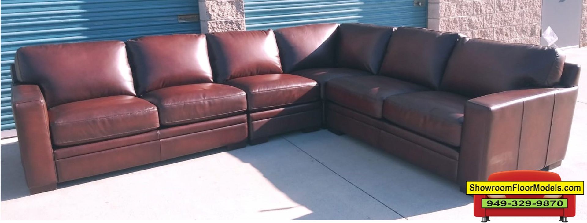 Luca on sale leather sectional
