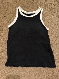 Uniqlo Black and White Built in Bra Top